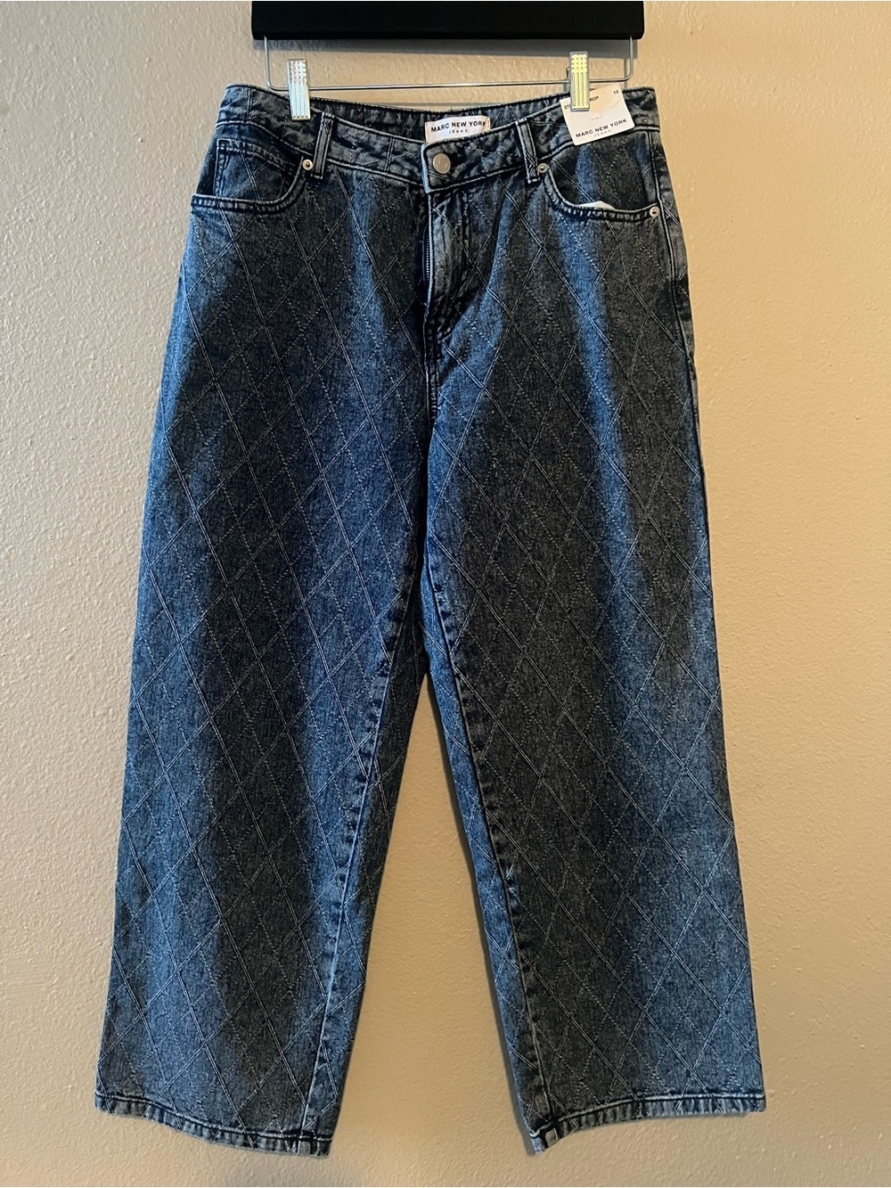 Marc New York Straight Crop Womens Quilted Jeans Size 10 Brand New With Tags